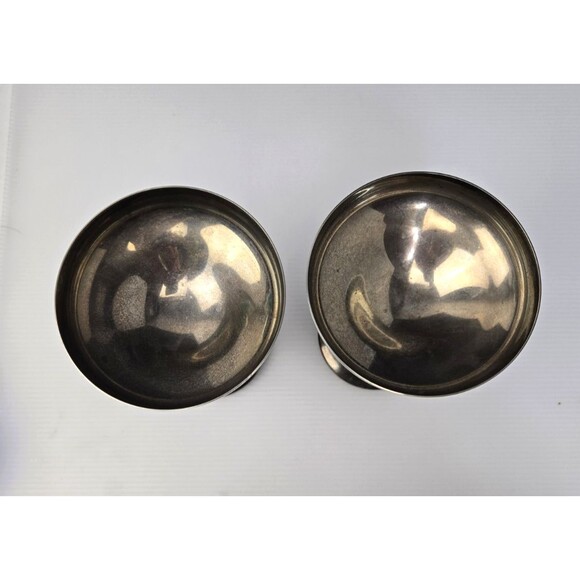 2 Vintage Roma S.L. Champagne Goblets Spain Twisted Grapevine Stem Silver Plate - Picture 11 of 14